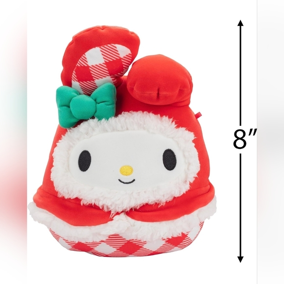 - Squishmallows 8" My Melody Official Kellytoy Christmas Plush - Picture 4 of 6